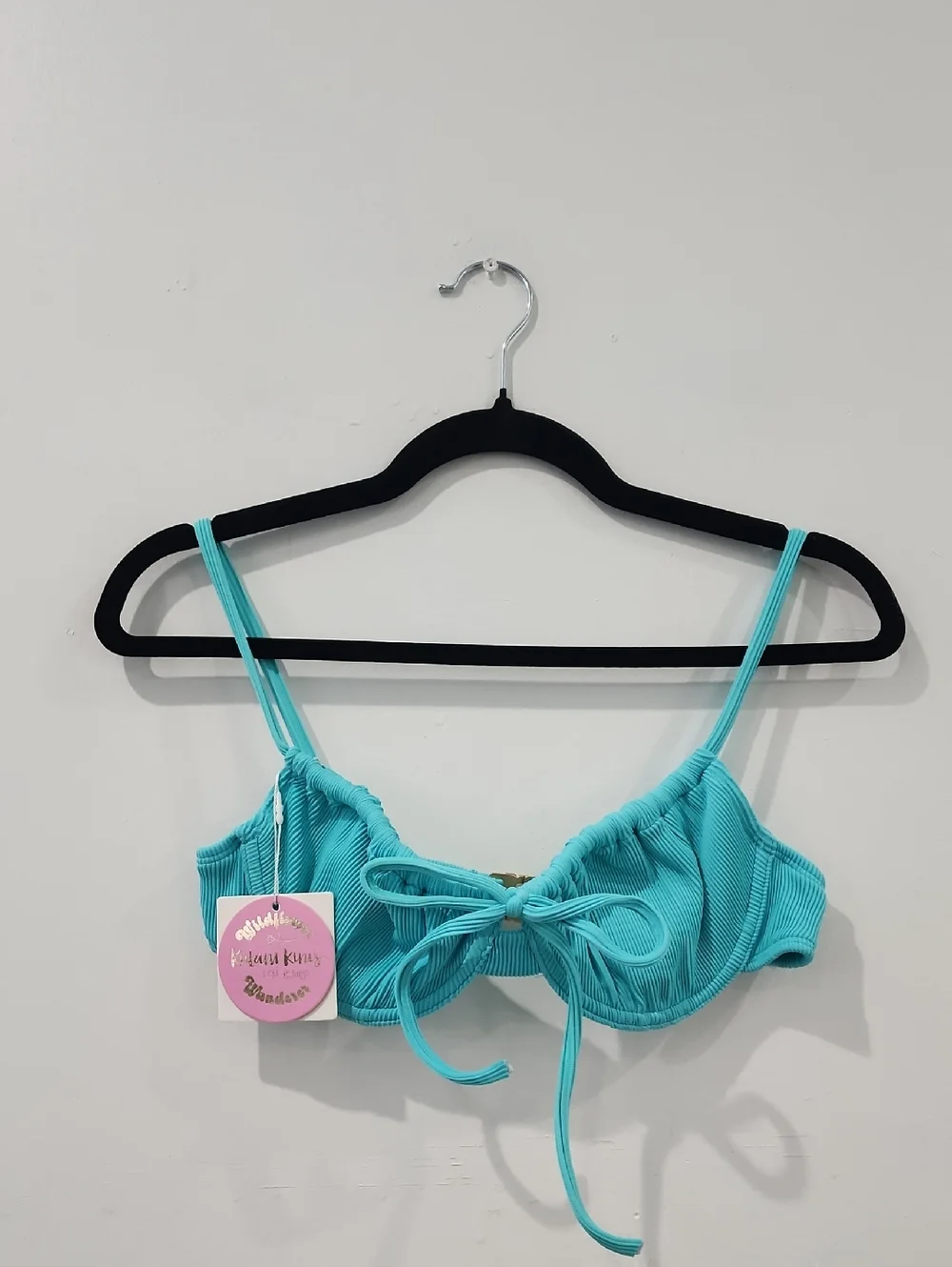Kulani Kinis x Lexi Hidalgo Ruched Underwire Bikini Bra - Aqua